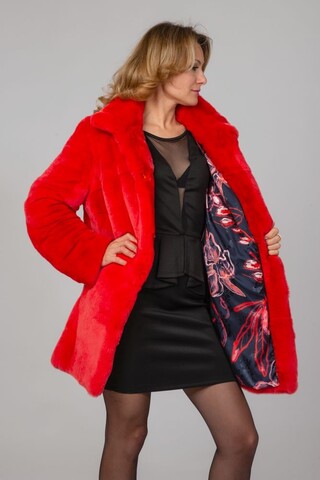 Coral dyed rex coat