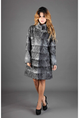 Fur coat  in gray Persian