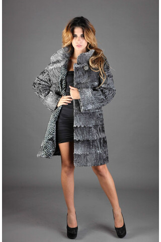 Fur coat  in gray Persian