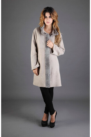 Little sheepskin fur coat