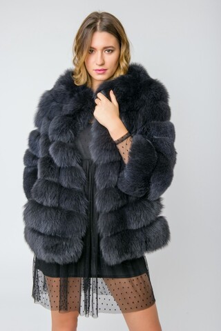 Dark gray greenland fox jacket