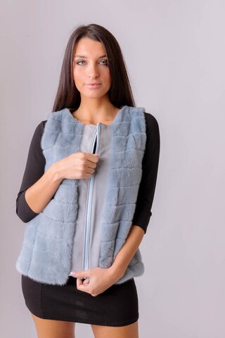 Light blue mink vest