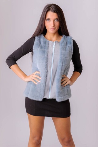 Light blue mink vest