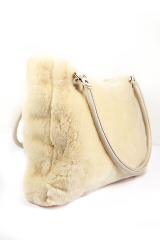Cream beaver fur bag