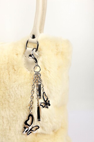 Cream beaver fur bag