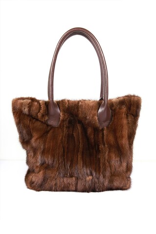 Demibuff mink fur bag