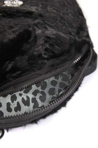 Black lamb fur backpack