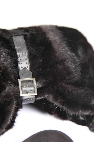 Black mink fur bag