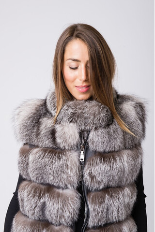 Gilet in volpe silver...