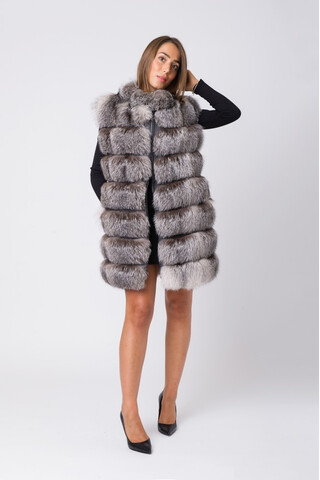 Gilet in volpe silver...