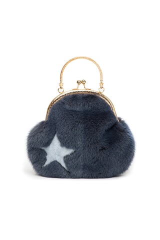Black lapin mini purse