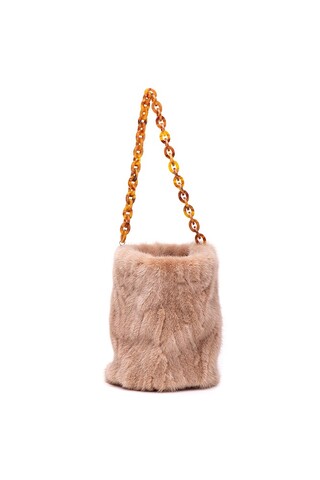 Bucket bag in mink parts