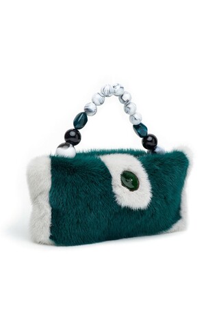 Avio-dyed mink handbag