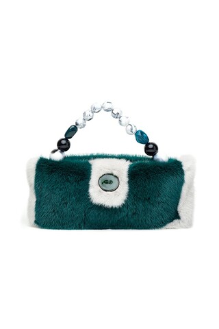 Avio-dyed mink handbag