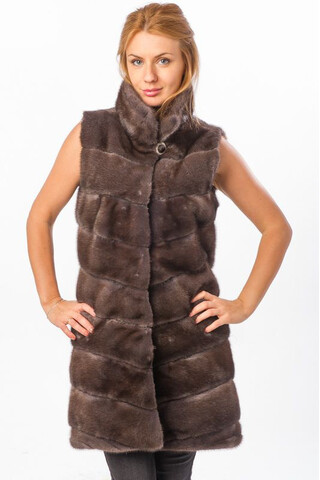 Grey mink vest