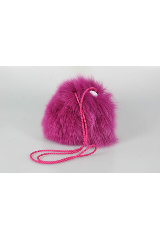 Purse bag in fuchsia fox